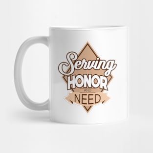 'Serving Honor and Need' Military Public Service Shirt Mug